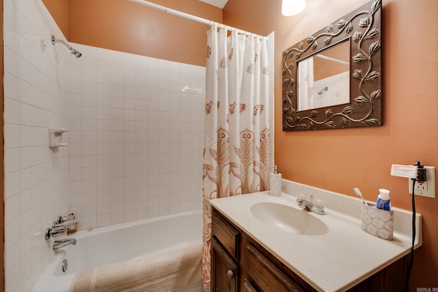 1494 N Miller Point Rd, Quitman, AR 72131 - full bathroom featuring vanity and shower / bath combination with curtain