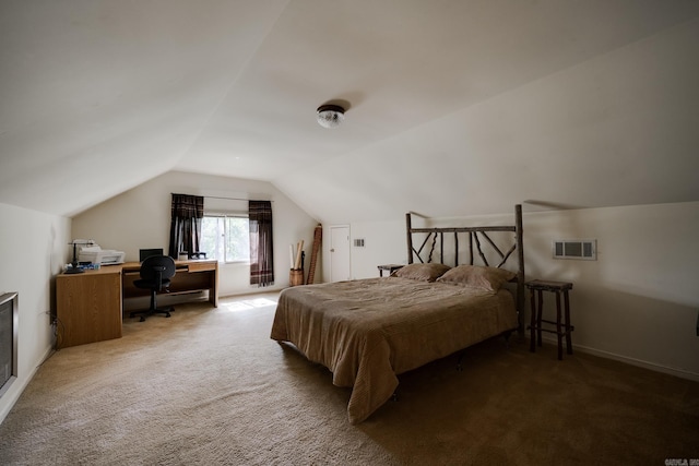 1494 N Miller Point Rd, Quitman, AR 72131 - bedroom featuring lofted ceiling, carpet, and visible vents