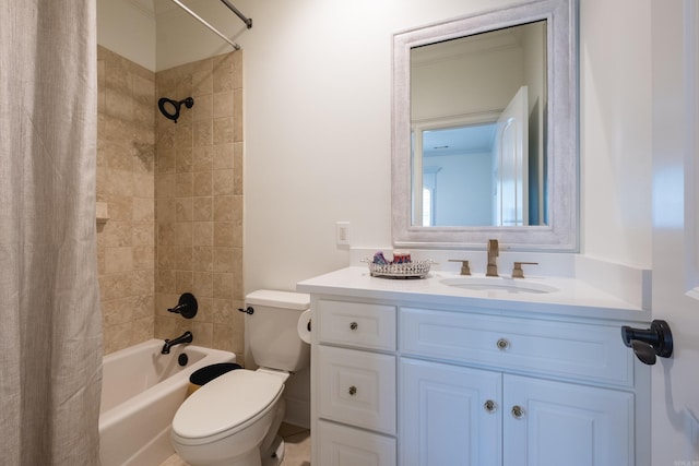 44 Deauville Cir, Little Rock, AR 72223 - bathroom featuring toilet, shower / tub combo with curtain, and vanity