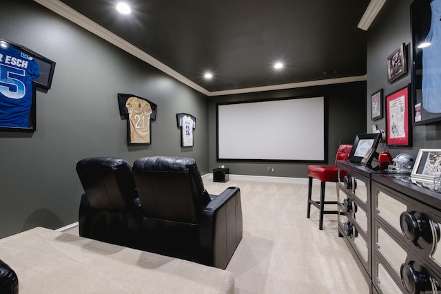44 Deauville Cir, Little Rock, AR 72223 - carpeted cinema featuring baseboards, recessed lighting, and crown molding