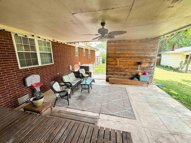 105 Liles, Searcy, AR 72143 - view of patio with cooling unit and ceiling fan