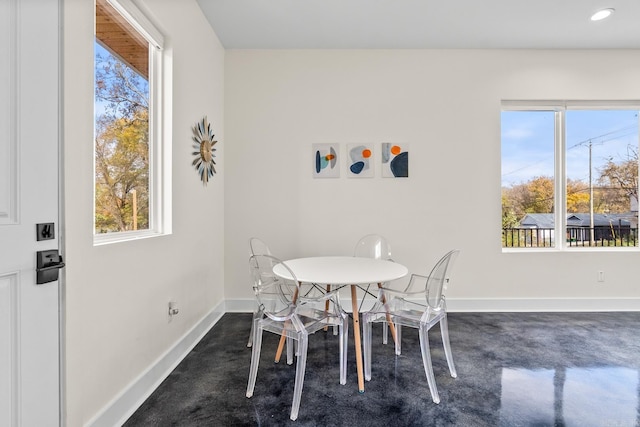 920 Park St, Little Rock, AR 72202 - dining area featuring a wealth of natural light, baseboards, and recessed lighting