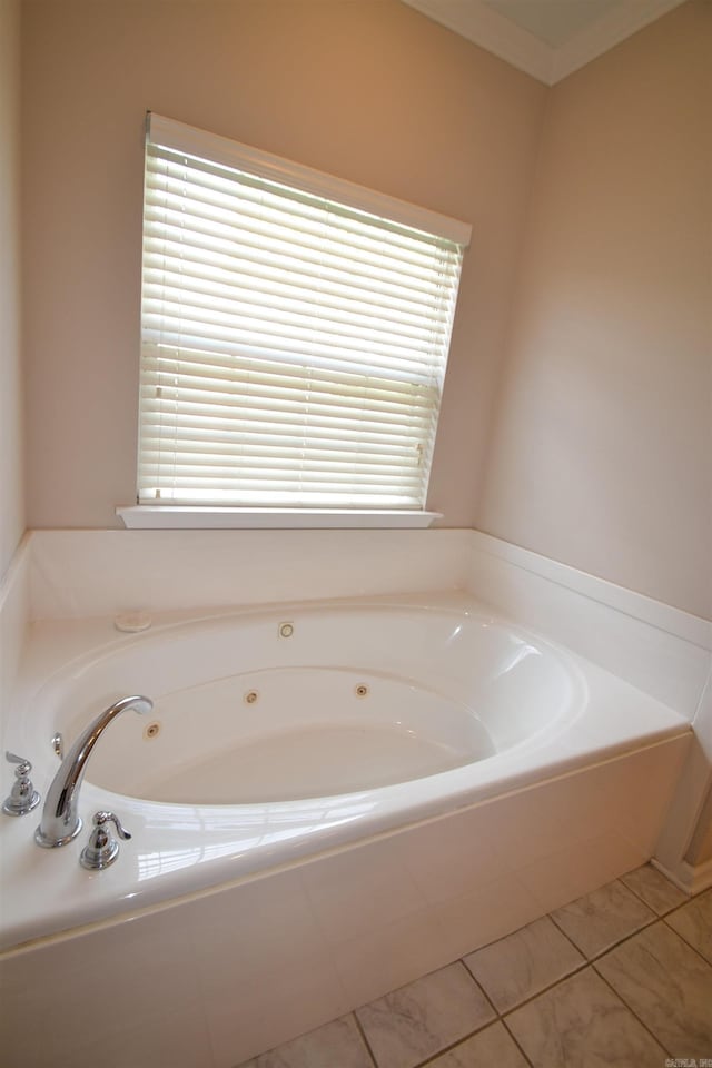3810 Hanover Dr, Bryant, AR 72022 - full bathroom featuring a bath, tile patterned flooring, and a healthy amount of sunlight