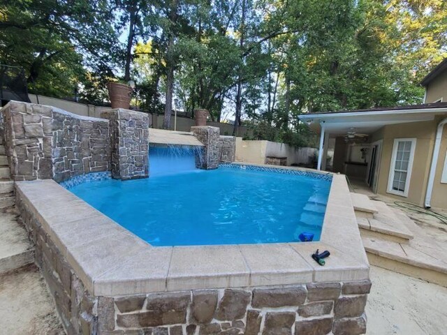 1906 Carolyn Dr, Jonesboro, AR 72404 - view of swimming pool featuring a patio area, a fenced in pool, and fence