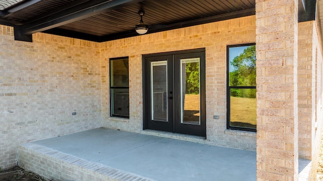 54 Lieblong Rd, Greenbrier, AR 72058 - view of exterior entry with a patio, french doors, and brick siding
