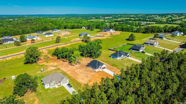 54 Lieblong Rd, Greenbrier, AR 72058 - birds eye view of property with a wooded view and a residential view