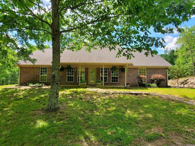 137 Gone Fishin Ln, Mena, AR 71953 - view of front of property with a front yard and brick siding