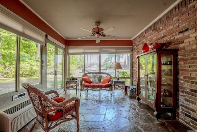 5 Southern Pines Cv, Pine Bluff, AR 71603 - sunroom / solarium with french doors and a ceiling fan