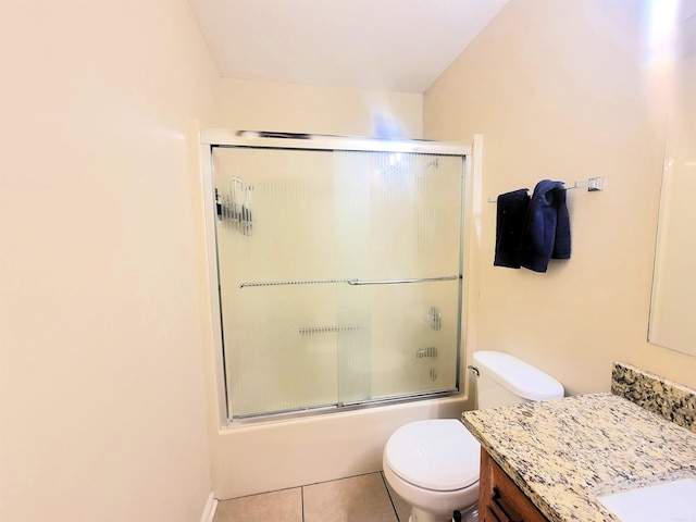 301 Hammond Unit A3, Hot Springs, AR 71913 - full bathroom with toilet, tile patterned floors, vanity, and enclosed tub / shower combo