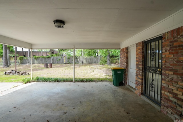 view of patio with fence