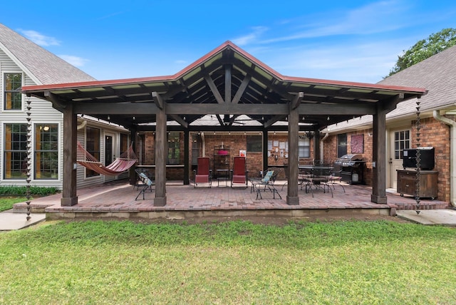 1000 Grandview Heights Dr, Conway, AR 72032 - rear view of house with a lawn, brick siding, and a shingled roof