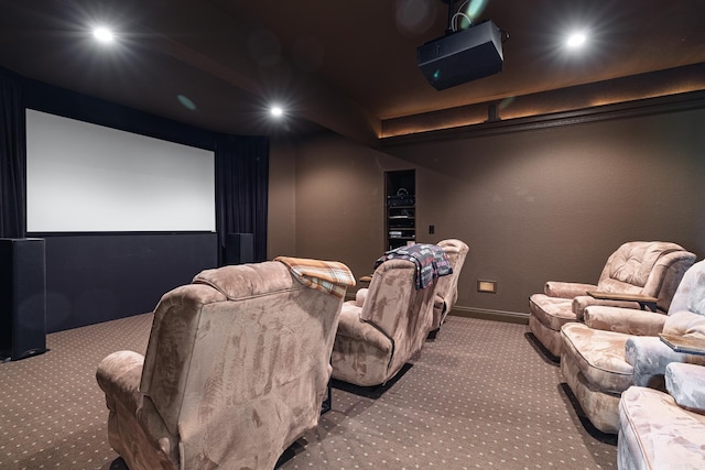 5 Granada Ln, Hot Springs Village, AR 71909 - cinema room featuring carpet flooring and recessed lighting