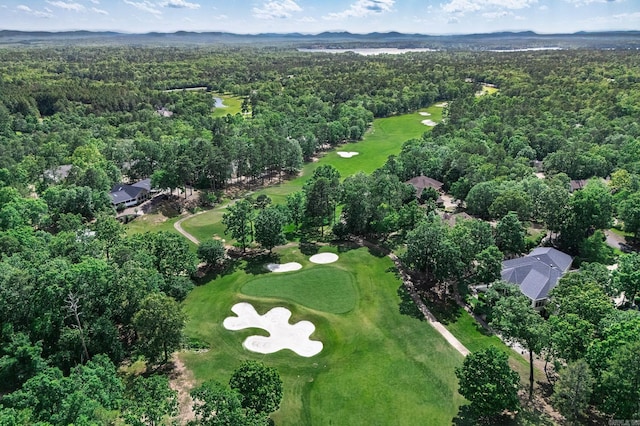 5 Granada Ln, Hot Springs Village, AR 71909 - aerial view of property and surrounding area featuring a heavily wooded area and a golf club