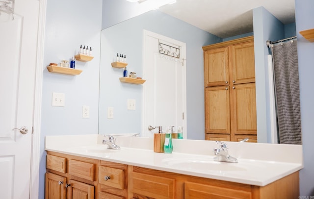 full bath featuring double vanity