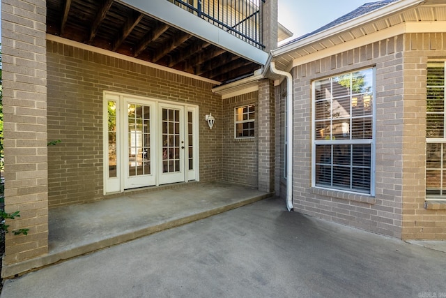 view of patio with a balcony