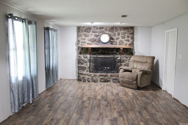 1843 Rocky Point Rd, Judsonia, AR 72081 - sitting room featuring wood finished floors and a fireplace