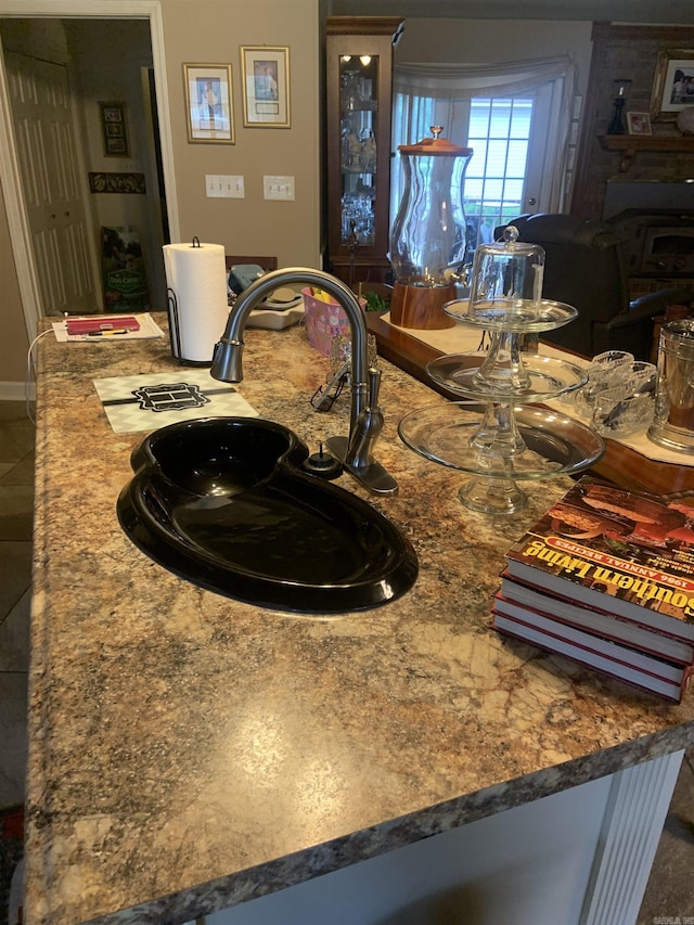 detailed view of a sink