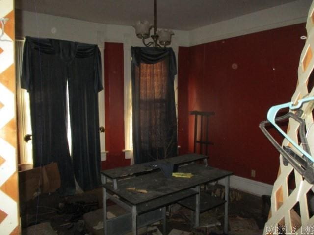 1612 W 23rd St, Little Rock, AR 72206 - dining room with baseboards