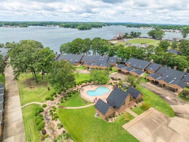 5000 Central Ave Unit 26-27, Hot Springs, AR 71913 - aerial view of residential area with a nearby body of water and a pool area