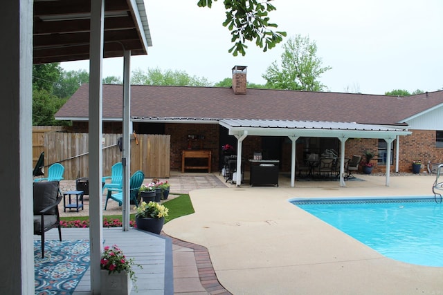1108 N 14th St, Nashville, AR 71852 - view of pool featuring fence, a deck, and a patio area