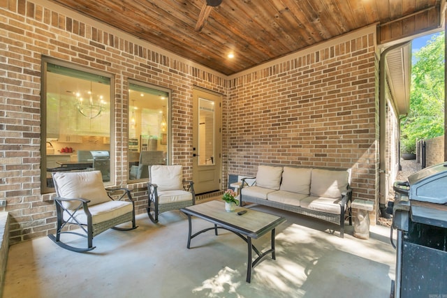 17 Cove Creek Pt, Little Rock, AR 72211 - view of patio / terrace featuring outdoor lounge area and grilling area