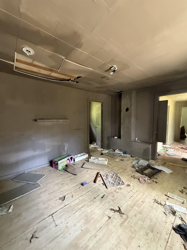 misc room featuring wood-type flooring