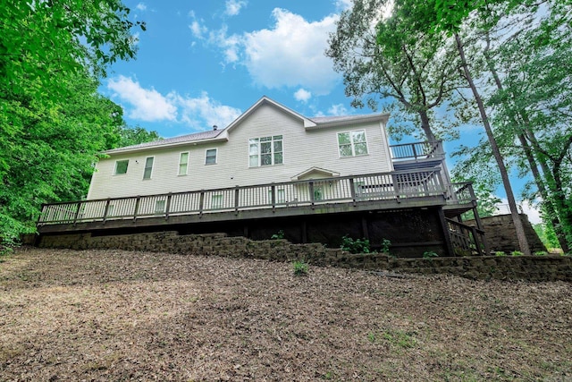 134 Myrick Ln, Hot Springs, AR 71913 - rear view of house featuring a deck