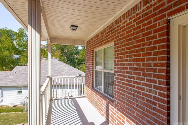 wooden deck featuring a porch