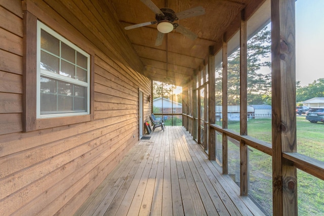 221 Skyline Dr, Greers Ferry, AR 72067 - deck with ceiling fan
