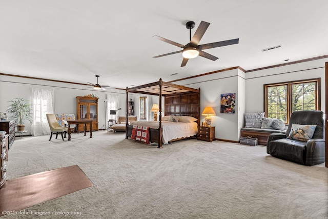 1920 Airpark Rd, Wynne, AR 72396 - bedroom featuring carpet, ornamental molding, and baseboards