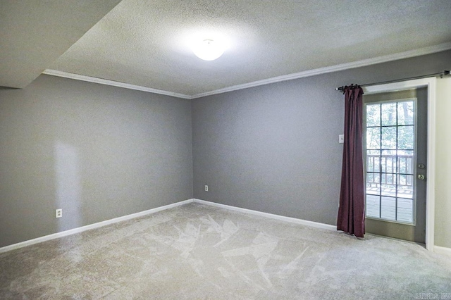 29 Flintwood Dr, Little Rock, AR 72227 - carpeted spare room with ornamental molding, a textured ceiling, and baseboards