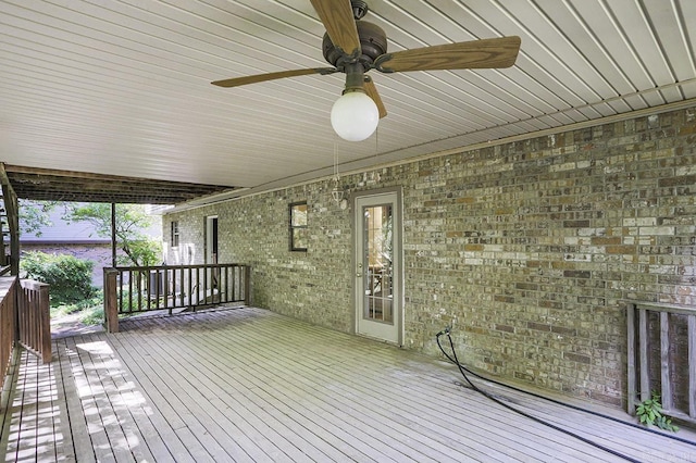 29 Flintwood Dr, Little Rock, AR 72227 - wooden deck with ceiling fan