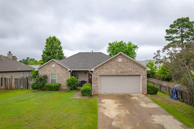 view of front facade featuring brick siding, an attached garage, driveway, and a shingled roof