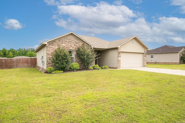 142 Peach St, Austin, AR 72007 - view of front facade featuring brick siding, an attached garage, and driveway