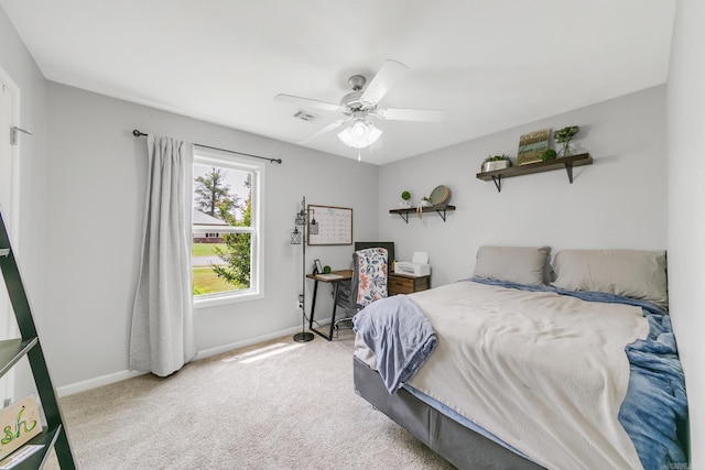 142 Peach St, Austin, AR 72007 - carpeted bedroom featuring baseboards and ceiling fan