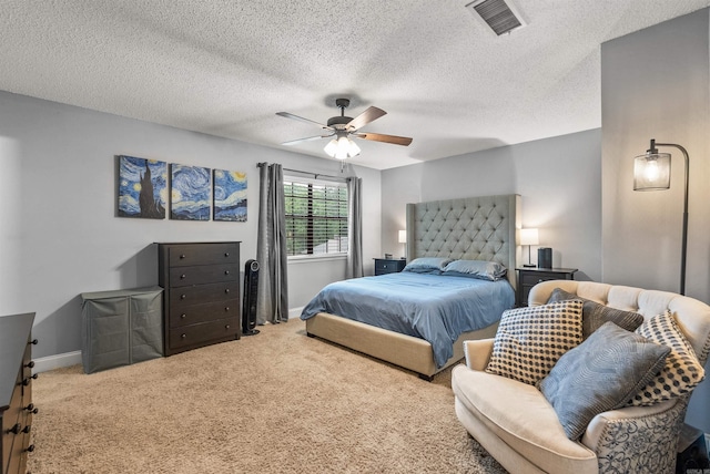 4 Desoto Forest Cv, Little Rock, AR 72211 - carpeted bedroom featuring baseboards, a ceiling fan, and a textured ceiling