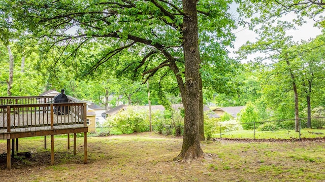 4 Desoto Forest Cv, Little Rock, AR 72211 - fenced backyard with a wooden deck
