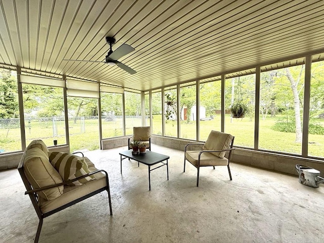 601 Clarence St, Mountain View, AR 72560 - sunroom / solarium featuring ceiling fan and healthy amount of natural light