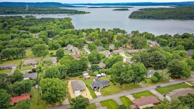 912 Lakeshore Dr, Heber Springs, AR 72543 - aerial perspective of suburban area with a large body of water and a forest
