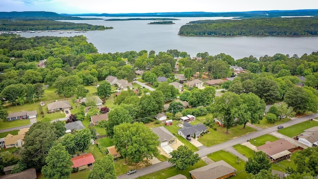 912 Lakeshore Dr, Heber Springs, AR 72543 - aerial perspective of suburban area with a large body of water and a heavily wooded area