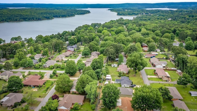 912 Lakeshore Dr, Heber Springs, AR 72543 - aerial view of residential area with a large body of water and a heavily wooded area