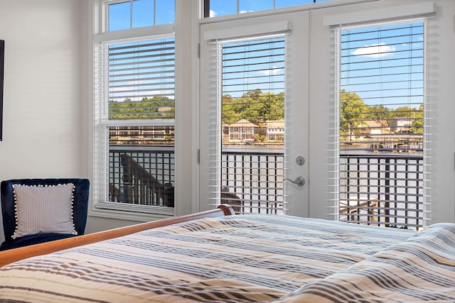 bedroom with access to exterior