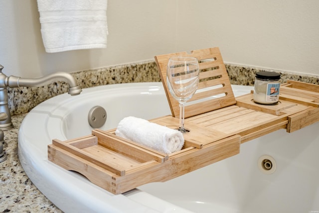 bathroom view of a whirlpool tub
