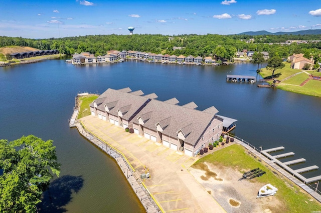 drone / aerial view of a large body of water