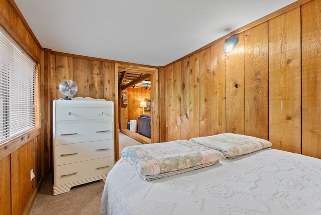 112 Fairchild Pt, Hot Springs, AR 71901 - bedroom featuring wooden walls and carpet flooring