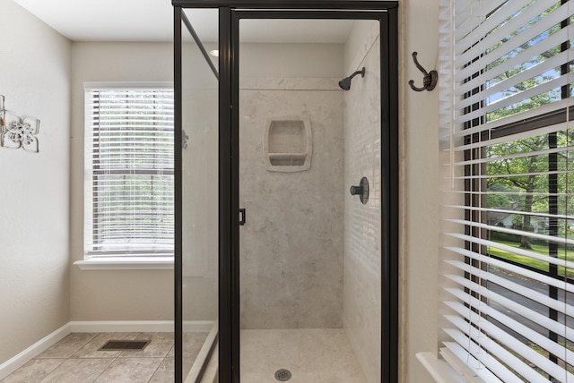 112 Fairchild Pt, Hot Springs, AR 71901 - full bath featuring a stall shower, tile patterned floors, and baseboards