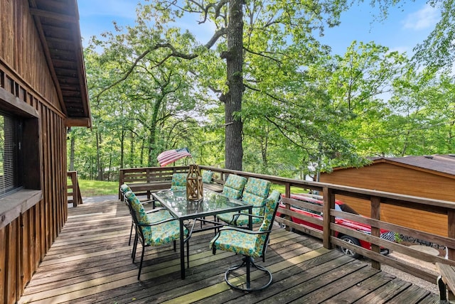 112 Fairchild Pt, Hot Springs, AR 71901 - deck with outdoor dining space
