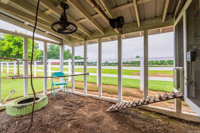 271 Austin Loop, El Paso, AR 72045 - unfurnished sunroom with ceiling fan