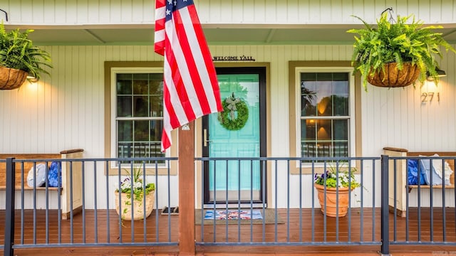 271 Austin Loop, El Paso, AR 72045 - doorway to property featuring covered porch