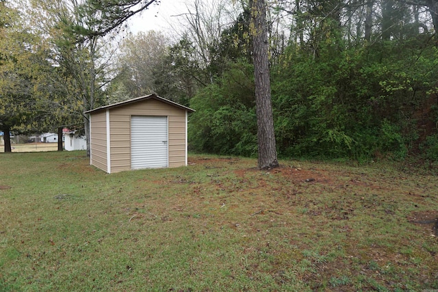 view of shed